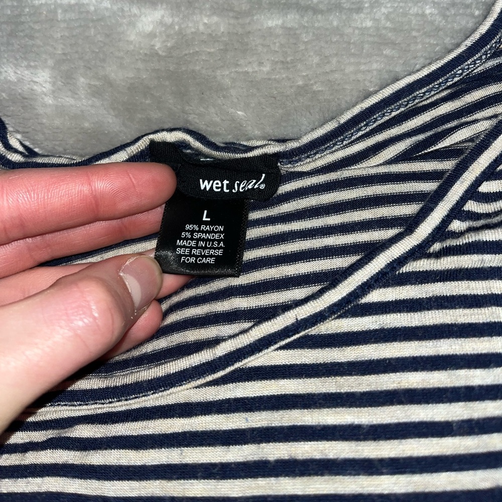Short T-shirt Dress :Striped, Bodycon